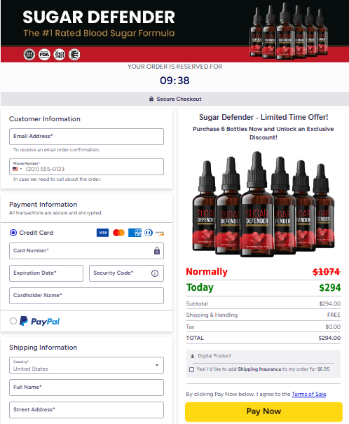 Sugar Defender - Secure Checkout Page